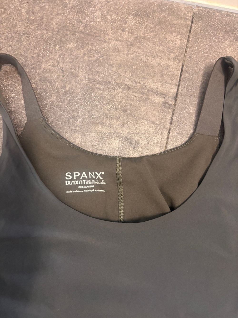 Spanx dark grey w/slate green hue inside. Pleated-Hem Get Moving dress - Picture 12 of 12